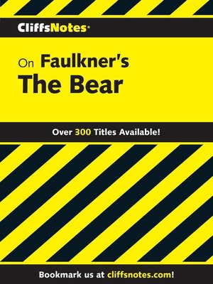 cover image of CliffsNotes on Faulkner's the Bear